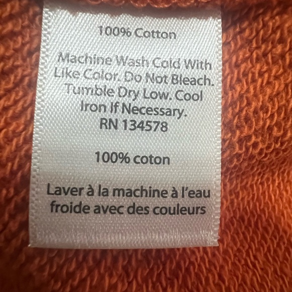 Vineyard Vines Orange Quarter Zip Sweatshirt Orange Size Medium - Picture 5 of 6